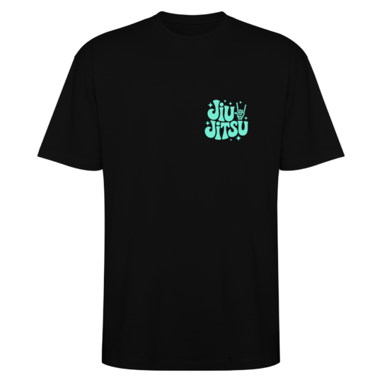 Camiseta oversize negra hombre BJJ Mano Calavera SACRIFICE